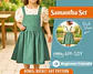Children's Pinafore Dress and Puff Sleeve Blouse Sewing Pattern - thumbnail 1