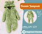 Baby Teddy Bear Hooded Romper Sewing Pattern - thumbnail 1