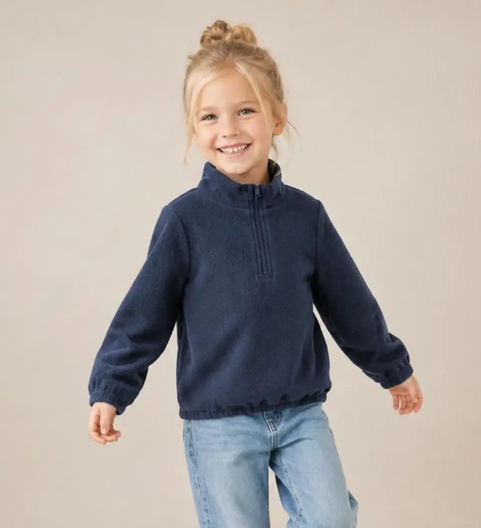 Children's Quarter-Zip Fleece Pullover Sewing Pattern 5