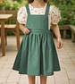 Children's Pinafore Dress and Puff Sleeve Blouse Sewing Pattern - thumbnail 2