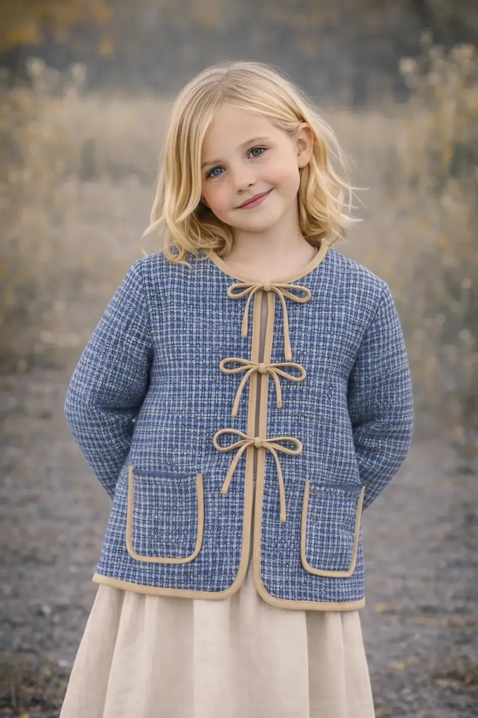 Kids  Tie-Front Jacket Sewing Pattern 2