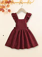 Girls Ruffle Strap Pinafore Dress Sewing Pattern - thumbnail 2
