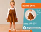 Girls Button-Front Pinafore Dress Sewing Pattern - thumbnail 1