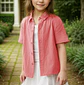 Girls Classic Button-Up Shirt Sewing Pattern - thumbnail 2