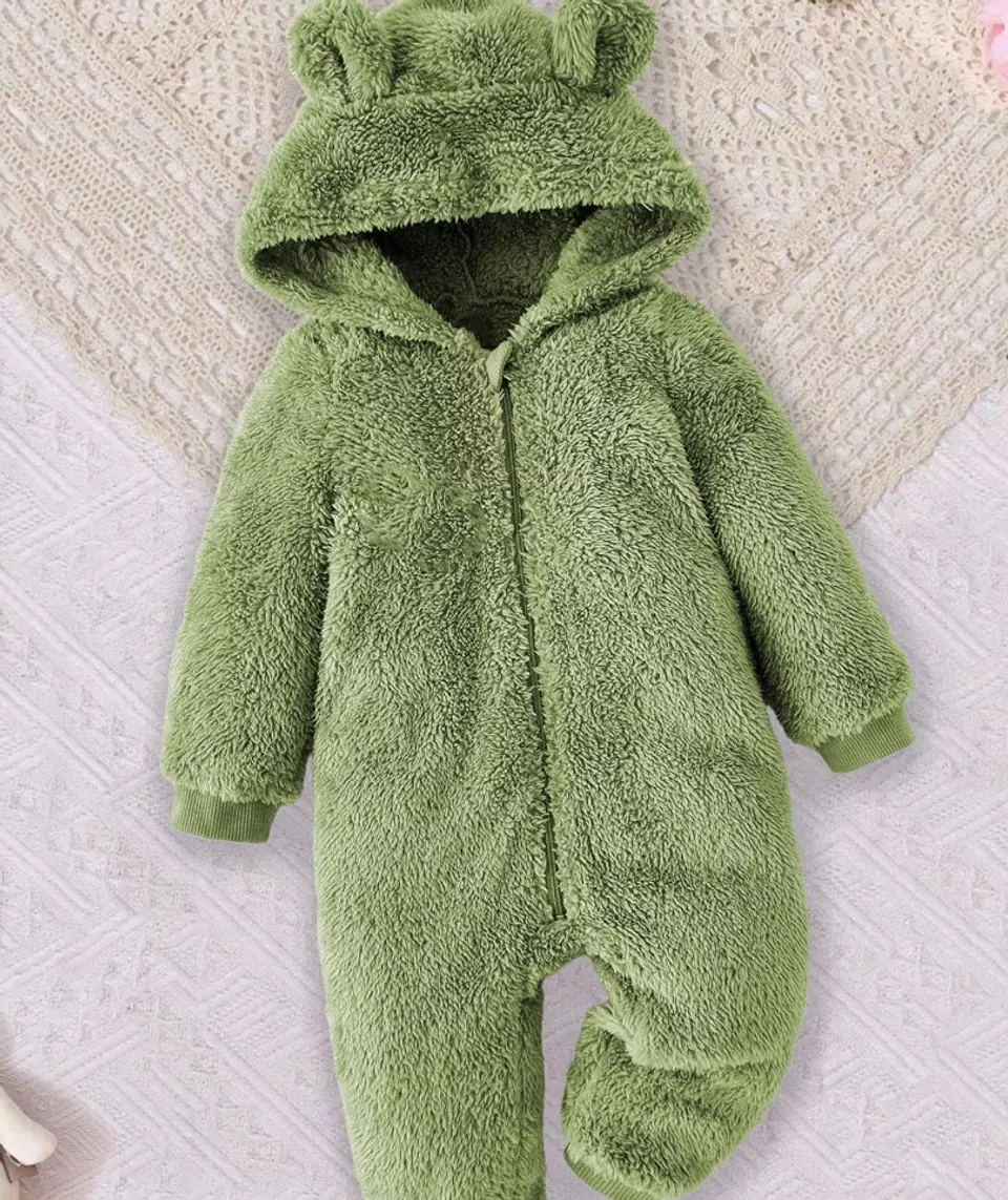 Baby Teddy Bear Hooded Romper Sewing Pattern 2