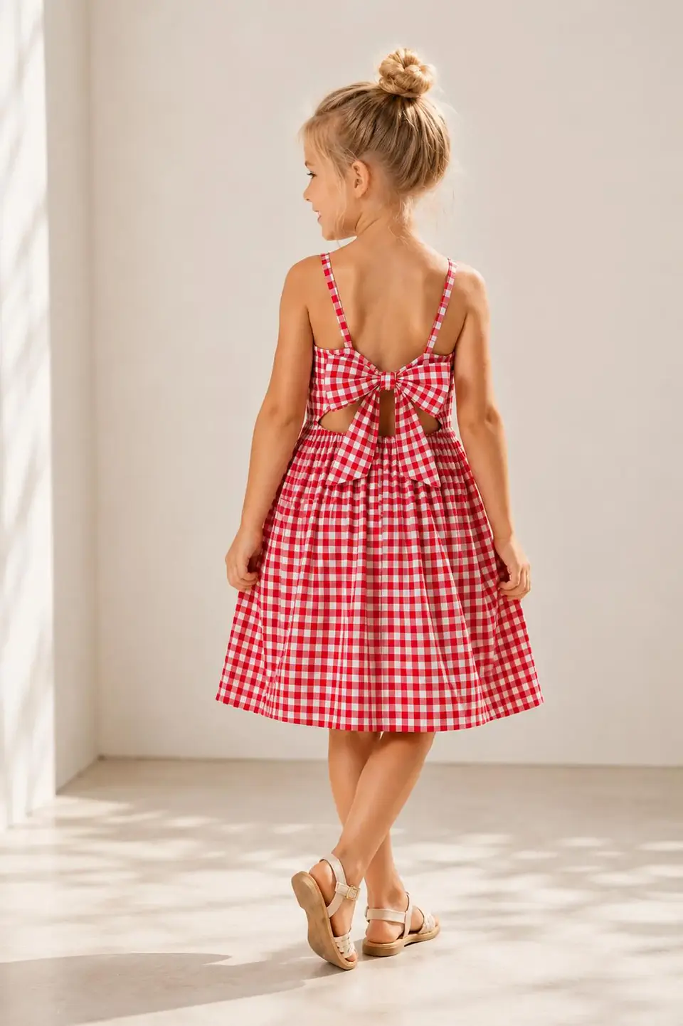 Girls Bow Back Dress Sewing Pattern 5