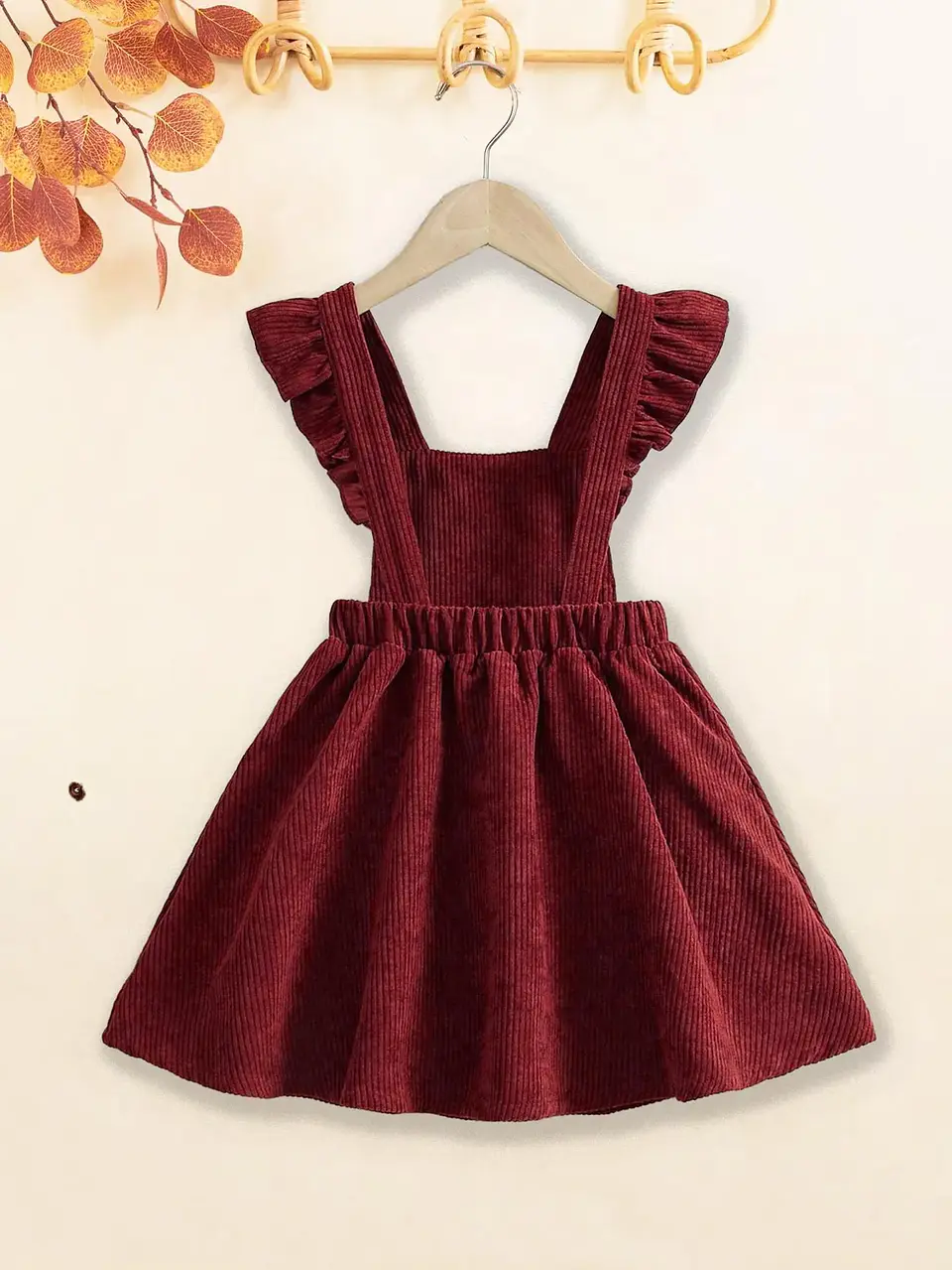 Girls Ruffle Strap Pinafore Dress Sewing Pattern 3