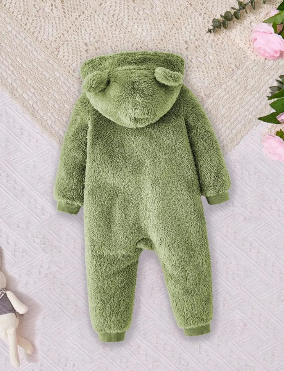 Baby Teddy Bear Hooded Romper Sewing Pattern 3