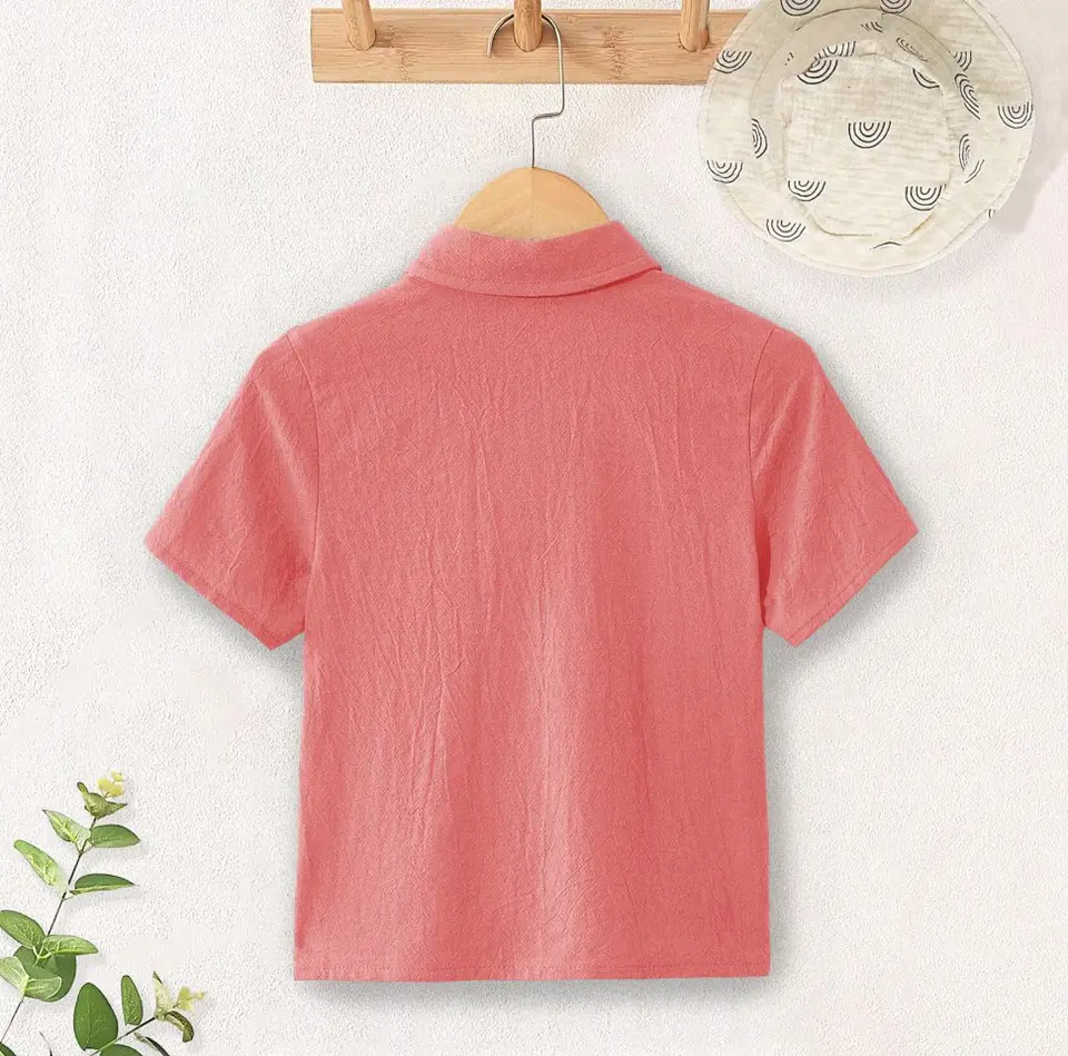 Girls Classic Button-Up Shirt Sewing Pattern 3