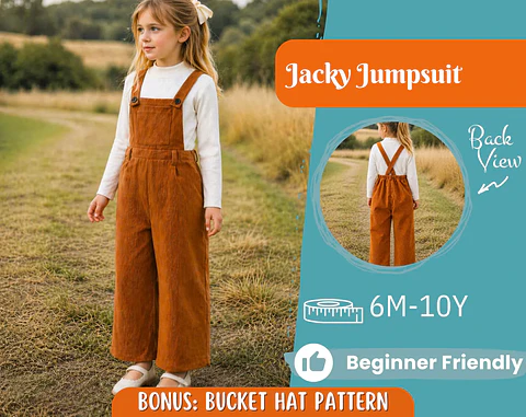 Girls Overall Jumpsuit Sewing Pattern