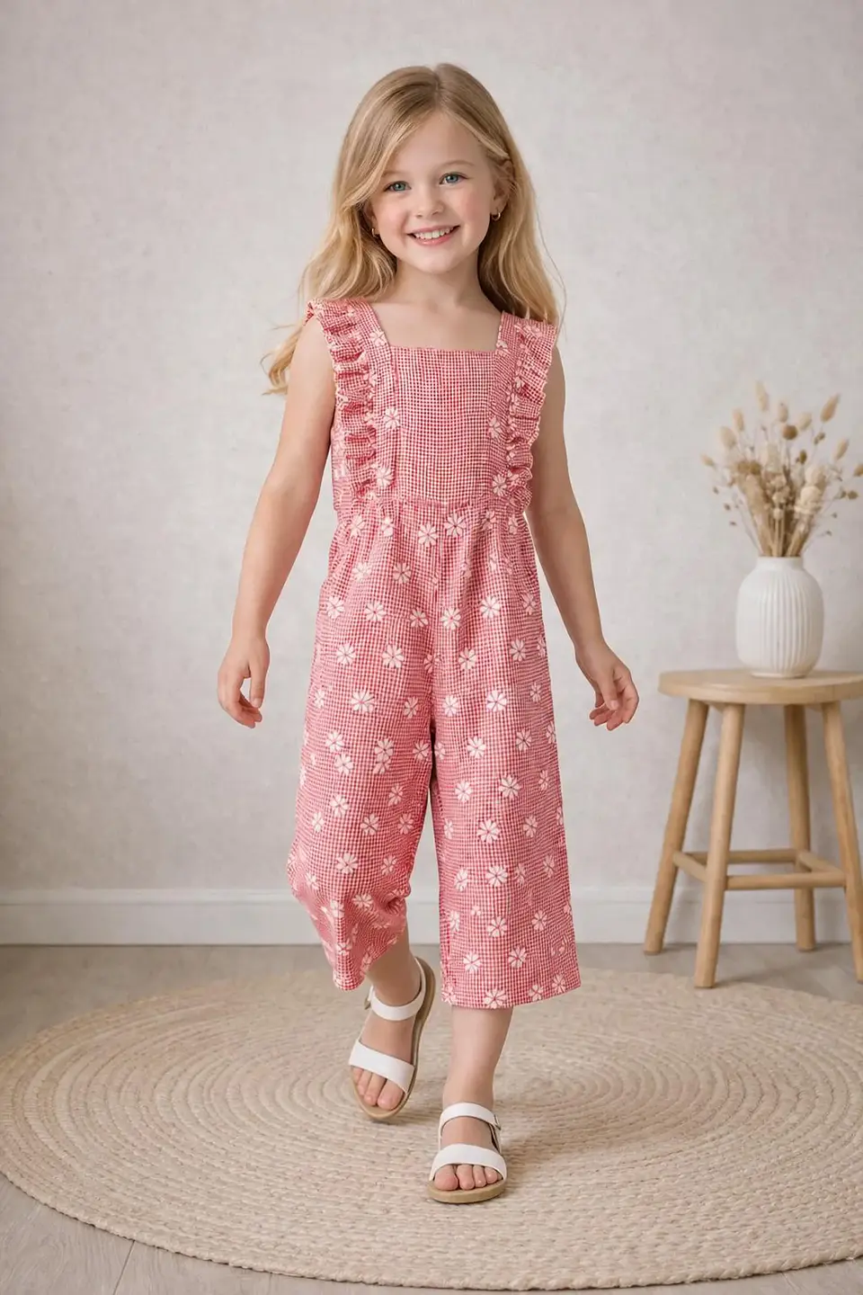 Girls Ruffle Jumpsuit Sewing Pattern 5