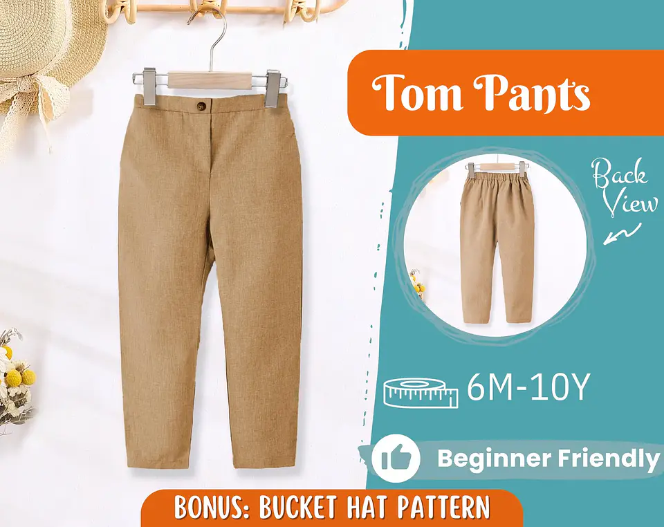 Kids Classic Tapered Pants Sewing Pattern 1