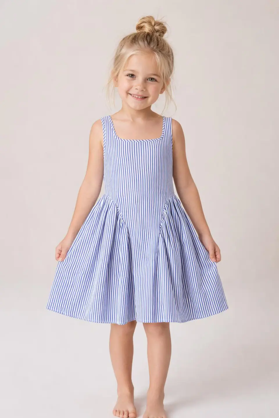 Girls Gathered Panel Dress Sewing Pattern 5