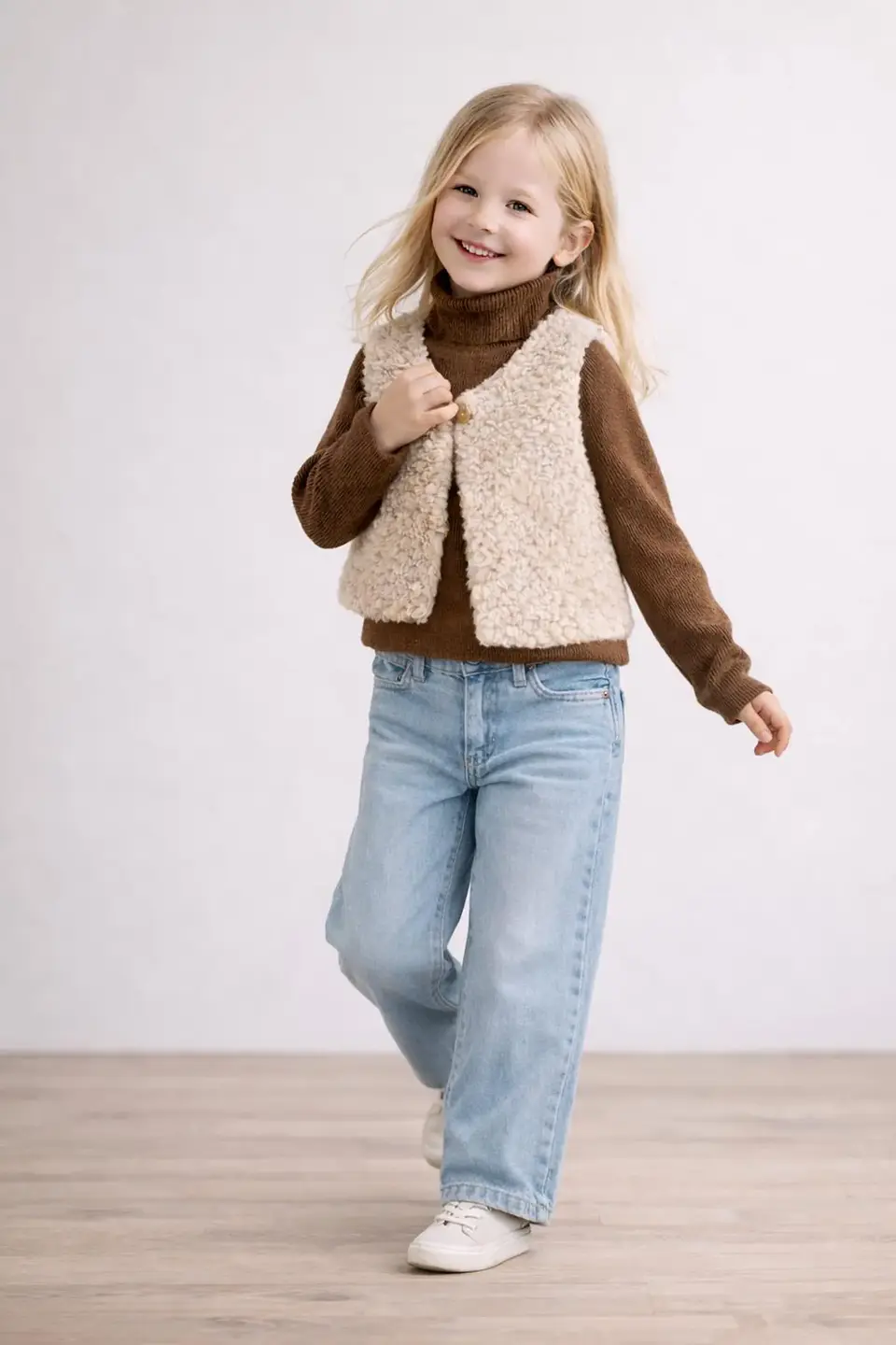 Girls Teddy Fleece Vest Sewing Pattern 5