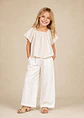 Girls Flutter Sleeve Top and Wide Leg Pants Sewing Pattern - thumbnail 5