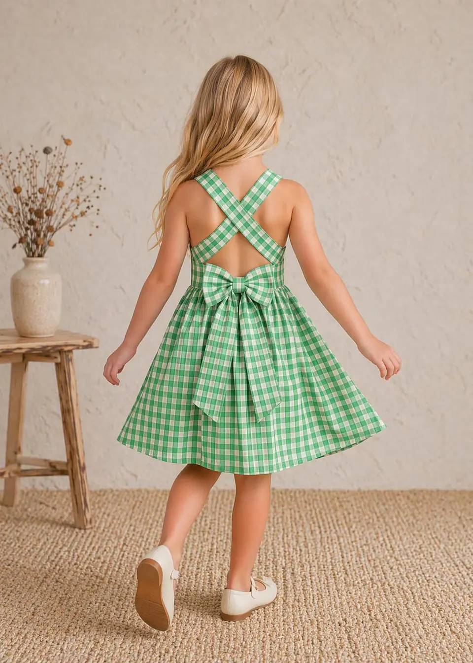 Girls Open-Back Bow Dress Sewing Pattern 2