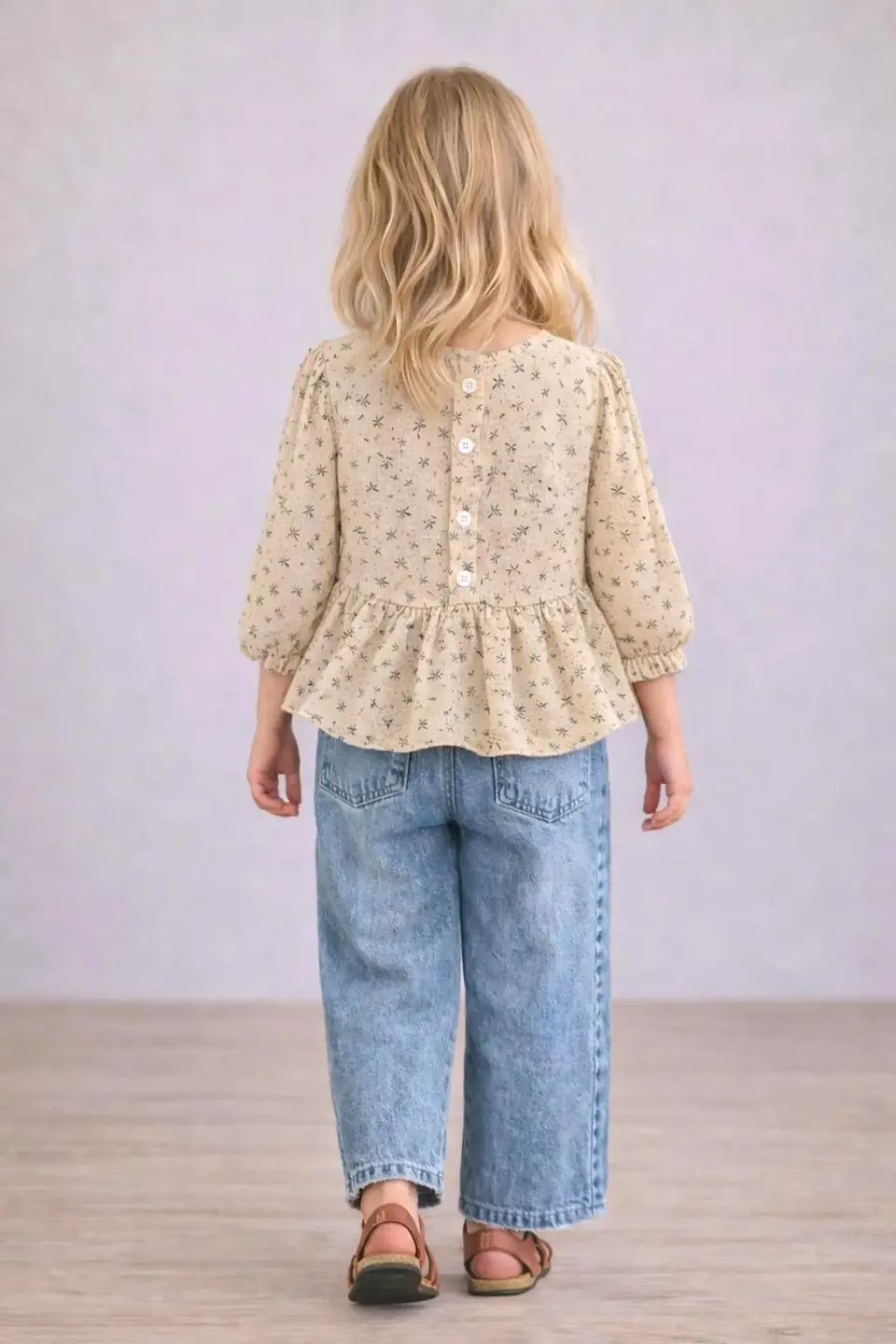Girls Ruffle Peplum Blouse Sewing Pattern 2