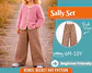 Girls Cozy Cardigan & Wide Leg Pants Set Sewing Pattern - thumbnail 1