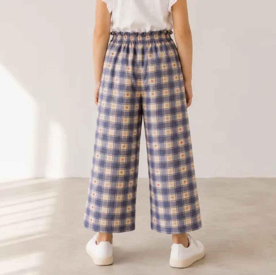 Girls Wide Leg Pants Sewing Pattern 3