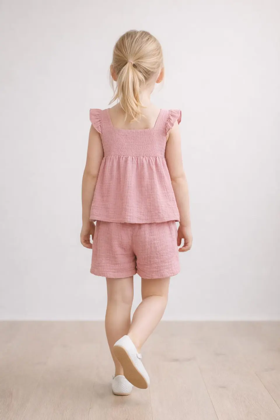 Girls Ruffle Top and Shorts Sewing Pattern 3