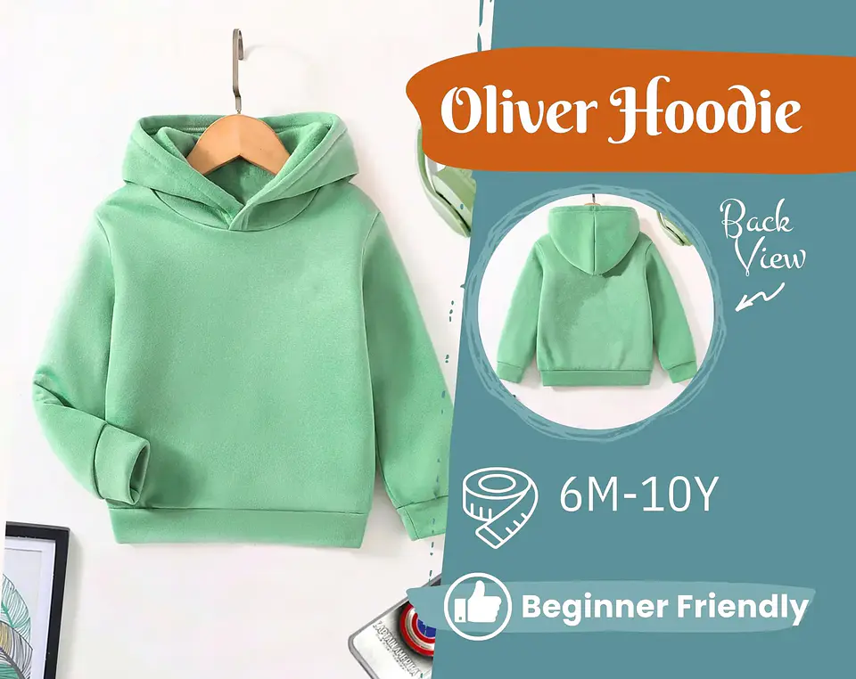Kids Classic Hoodie Sewing Pattern 1