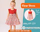 Girls Ruffle Sleeve Dress Sewing Pattern - thumbnail 1