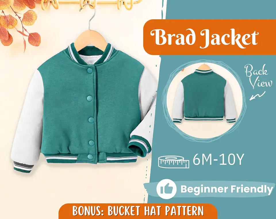 Children's Varsity Jacket Sewing Pattern 1