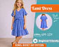 Girls Tiered Ruffle Dress Sewing Pattern - thumbnail 1