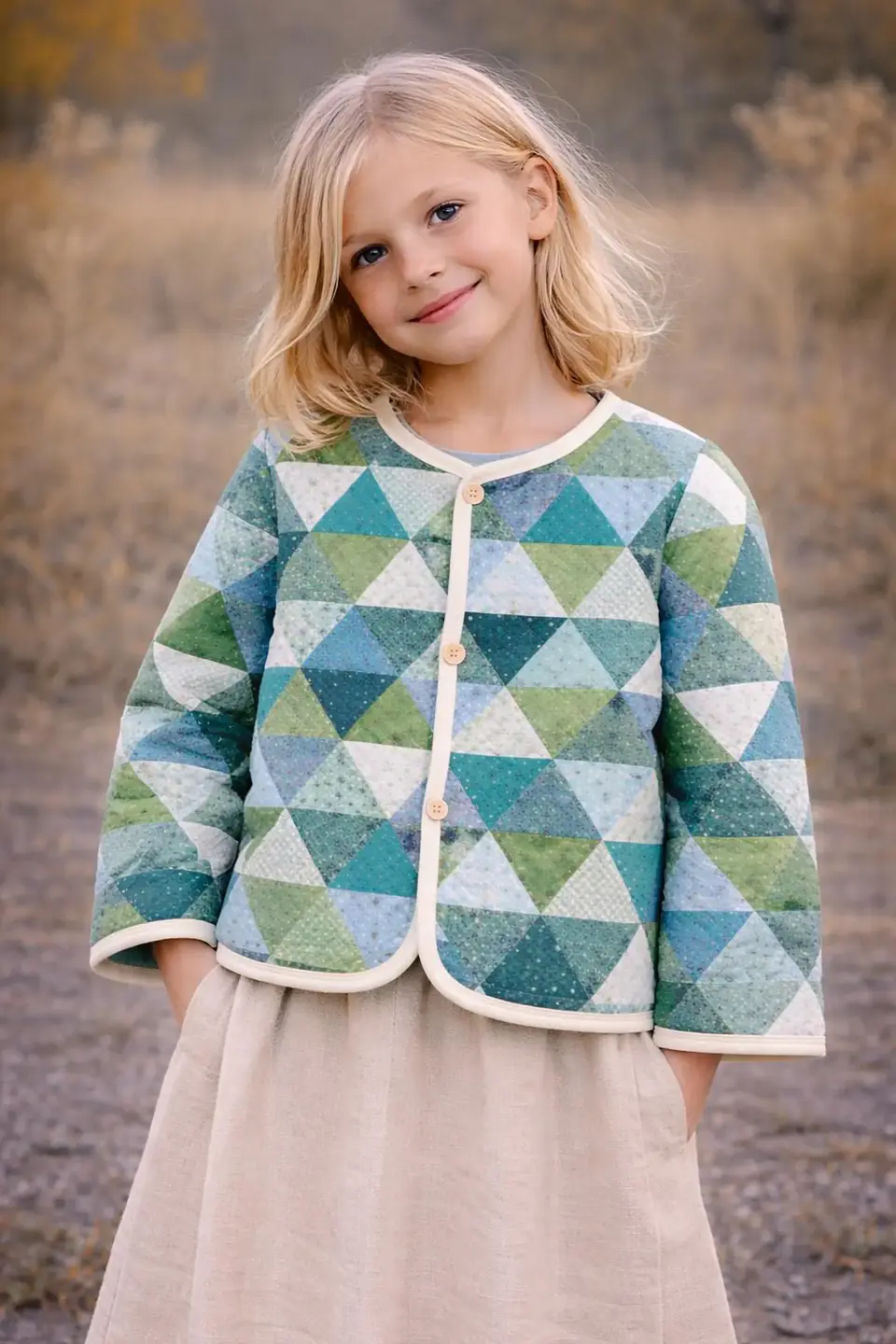 Kids Quilted Jacket Sewing Pattern PDF 2