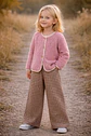 Girls Cozy Cardigan & Wide Leg Pants Set Sewing Pattern - thumbnail 5