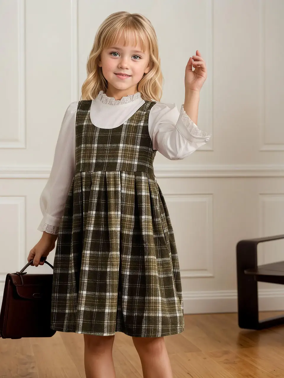 Girls Gathered Pinafore Dress Sewing Pattern 2