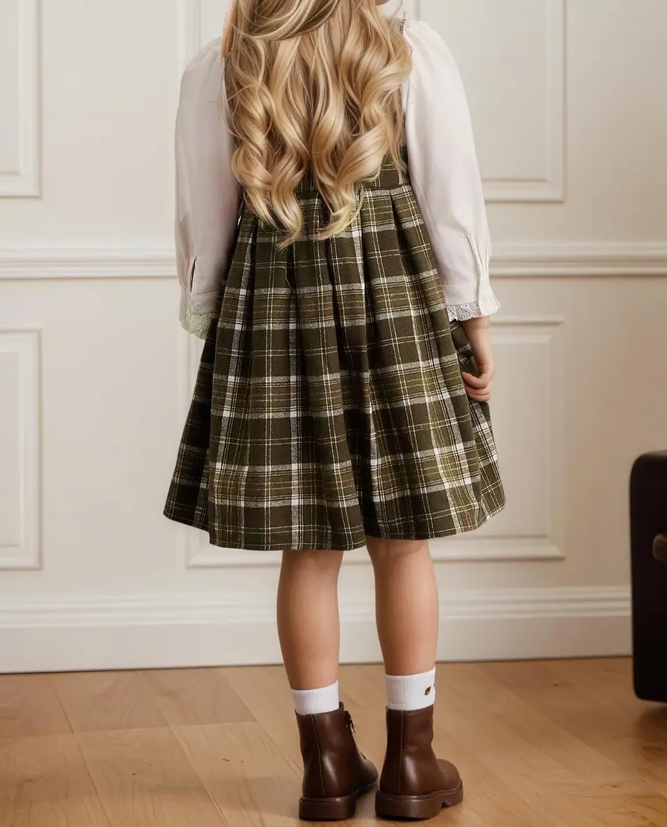 Girls Gathered Pinafore Dress Sewing Pattern 3
