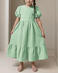 Girls Puff Sleeve Maxi Dress Sewing Pattern - thumbnail 2