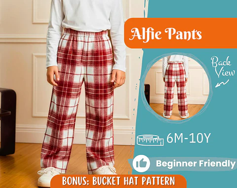 Children's Pajama Pants Sewing Pattern
