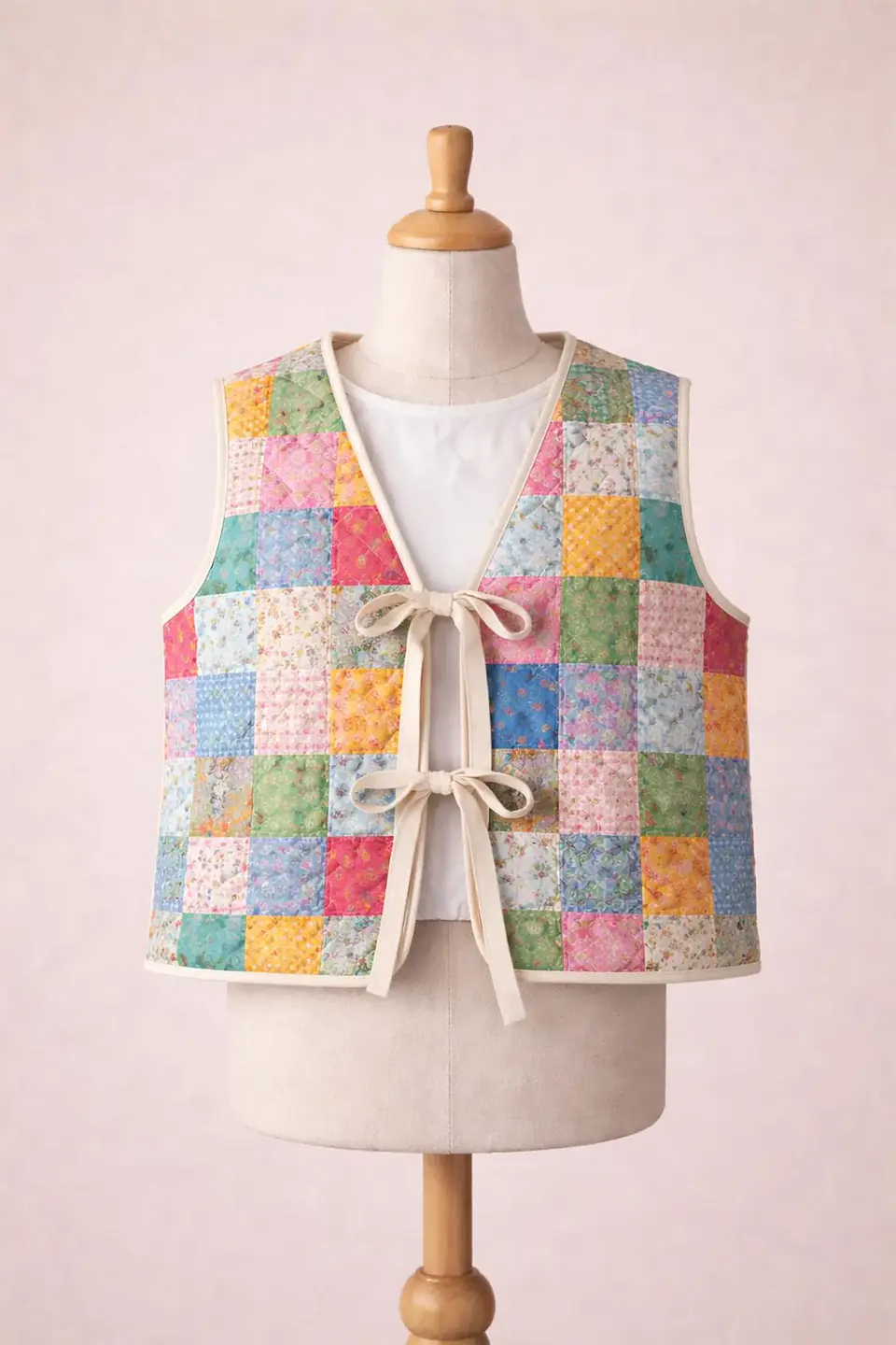 Girls Quilted Vest Sewing Pattern 4