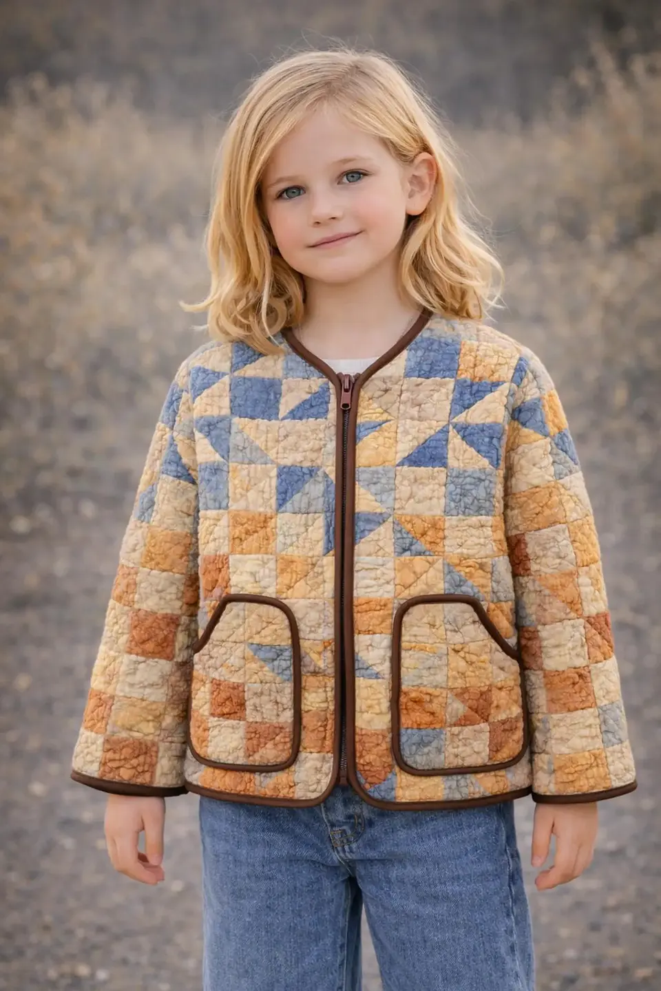 Kids Quilted Zip-Up Jacket Sewing Pattern  3