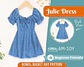 Girls Puff Sleeve Dress Sewing Pattern - thumbnail 1