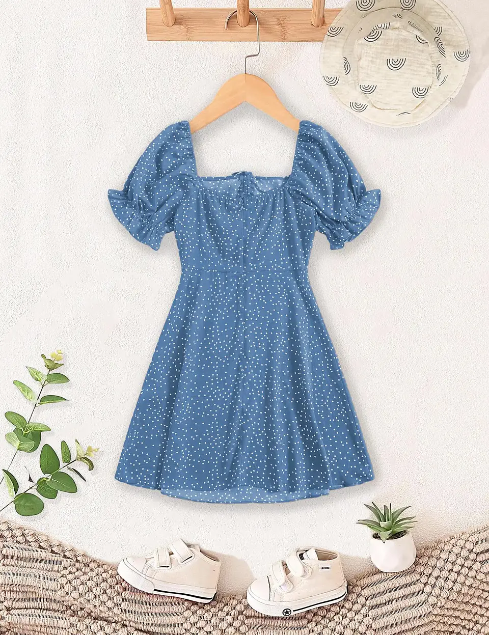 Girls Puff Sleeve Dress Sewing Pattern 2