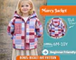 Girls Hooded Puffer Jacket Sewing Pattern - thumbnail 1