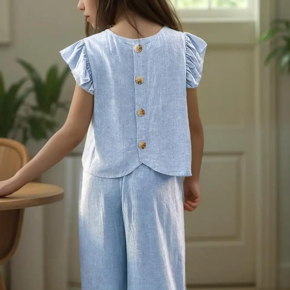Girls Flutter Sleeve Top Sewing Pattern 2