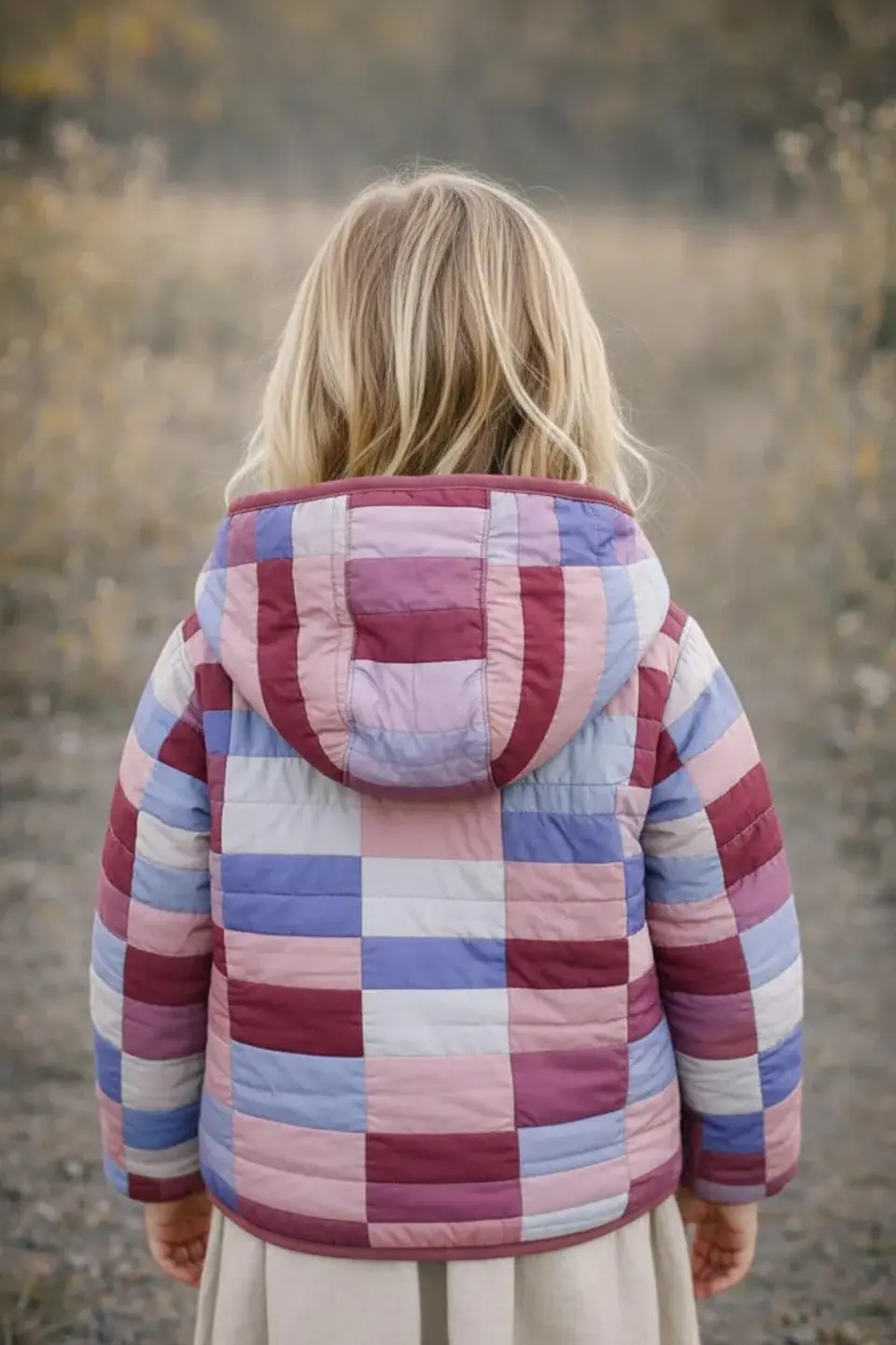 Girls Hooded Puffer Jacket Sewing Pattern 2