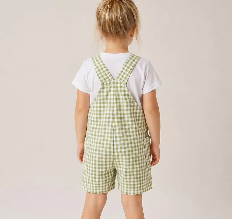 Kids Short Overalls Sewing Pattern 3