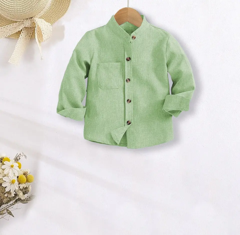 Kids Mandarin Collar Shirt Sewing Pattern 2