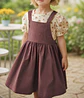 Girls Pinafore Dress & Puff Sleeve Blouse Sewing Pattern - thumbnail 2