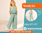 Girls Ruffle Top & Wide Leg Pants Sewing Pattern - thumbnail 1