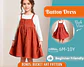 Girls Button Front Pinafore Dress Sewing Pattern - thumbnail 1