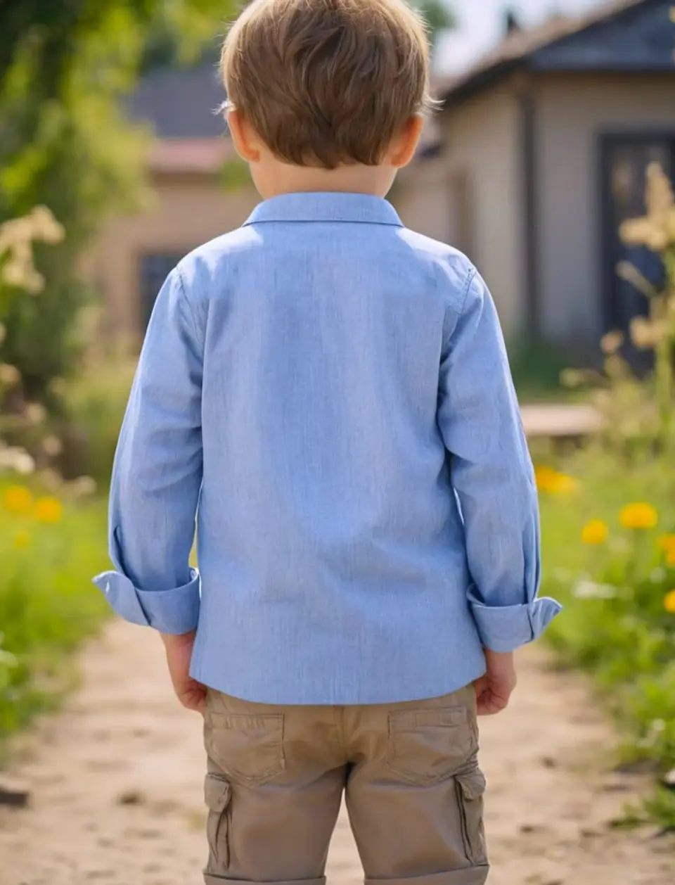 Kids Mandarin Collar Shirt Sewing Pattern 4