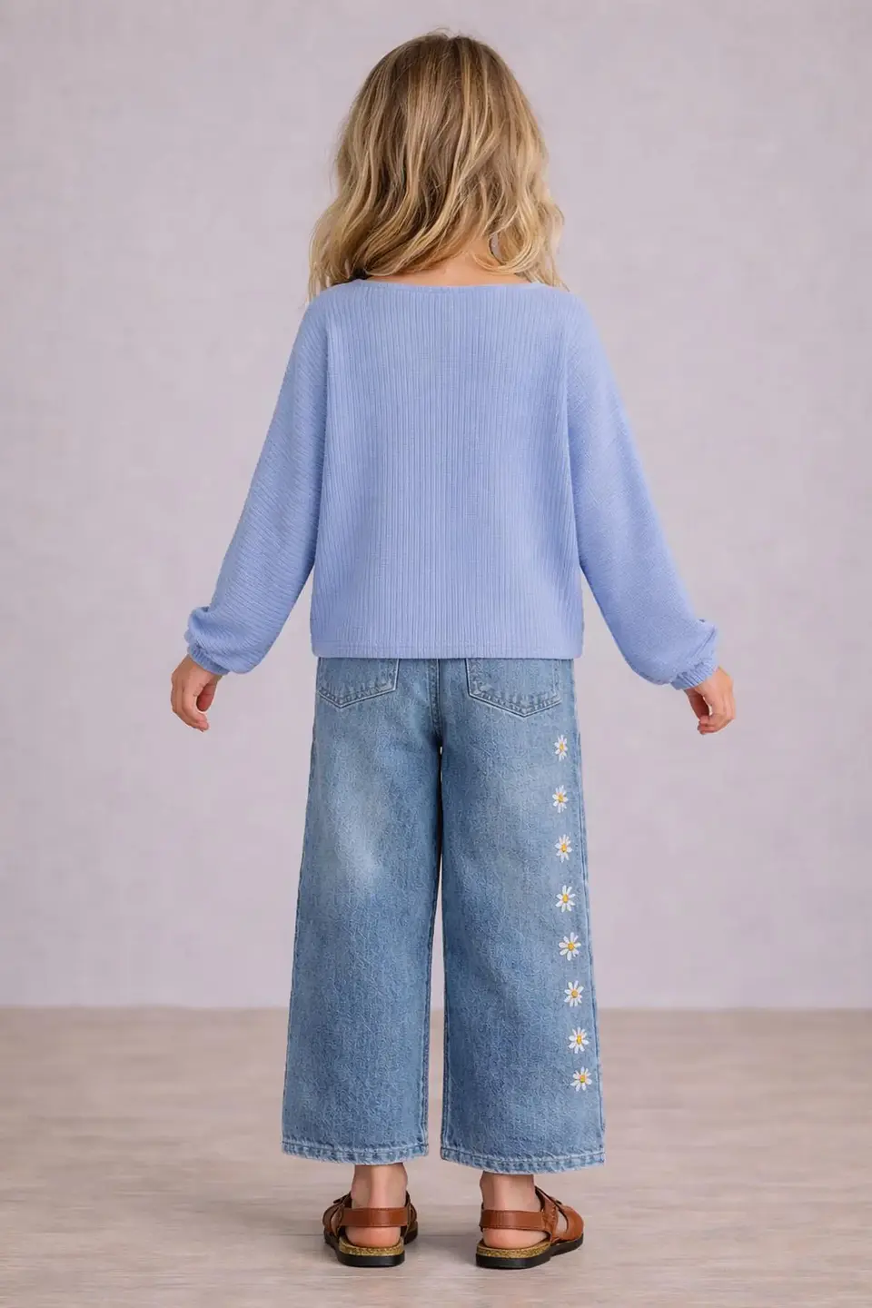 Girls Oversized Sweater Sewing Pattern 3