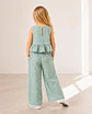 Girls Ruffle Top & Wide Leg Pants Sewing Pattern - thumbnail 2