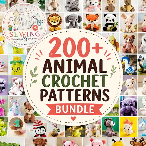 200+ Crochet Animal Patterns Bundle